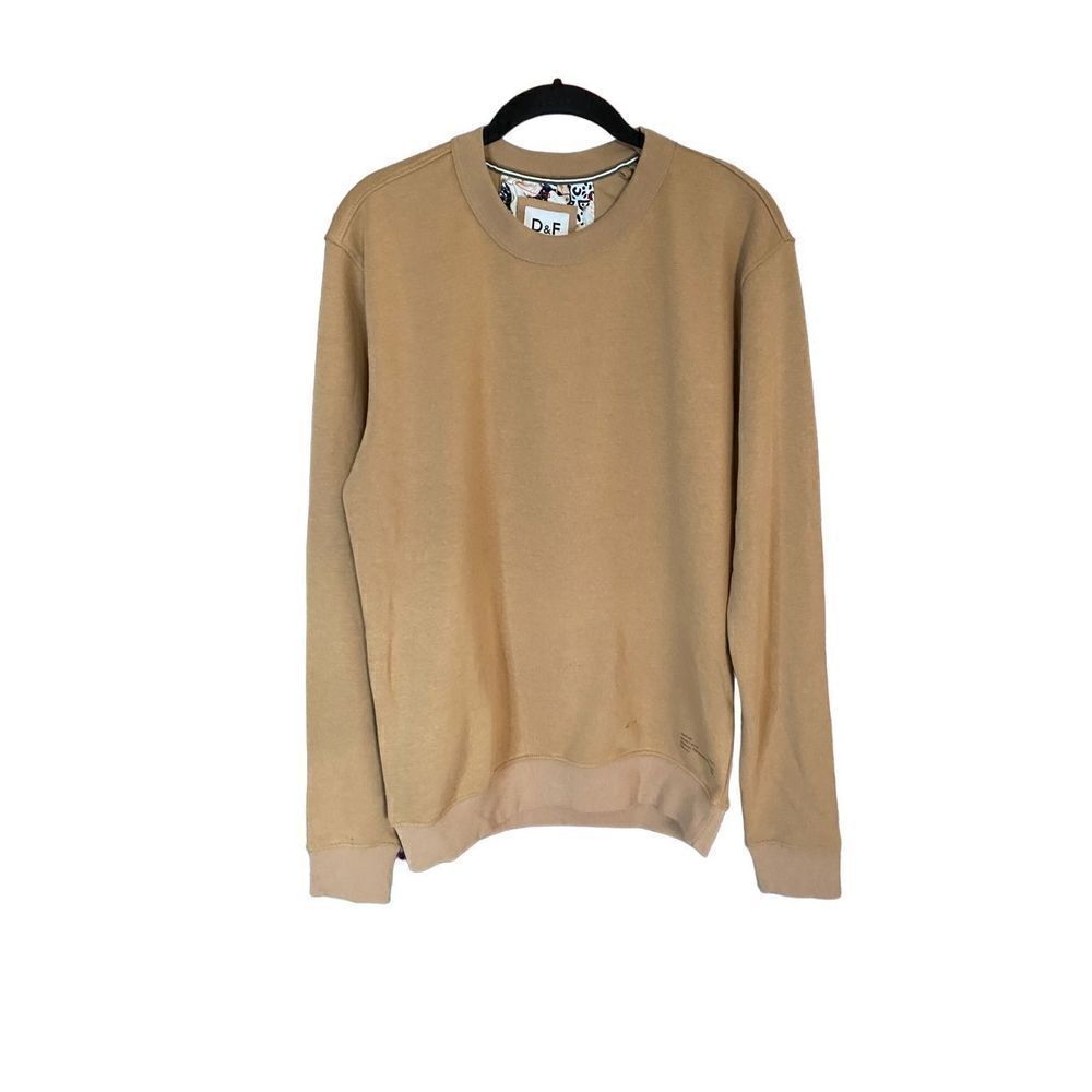 Denim & flower, men’s khaki, colored, longsleeve sweatshirt, size medium